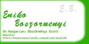 eniko boszormenyi business card